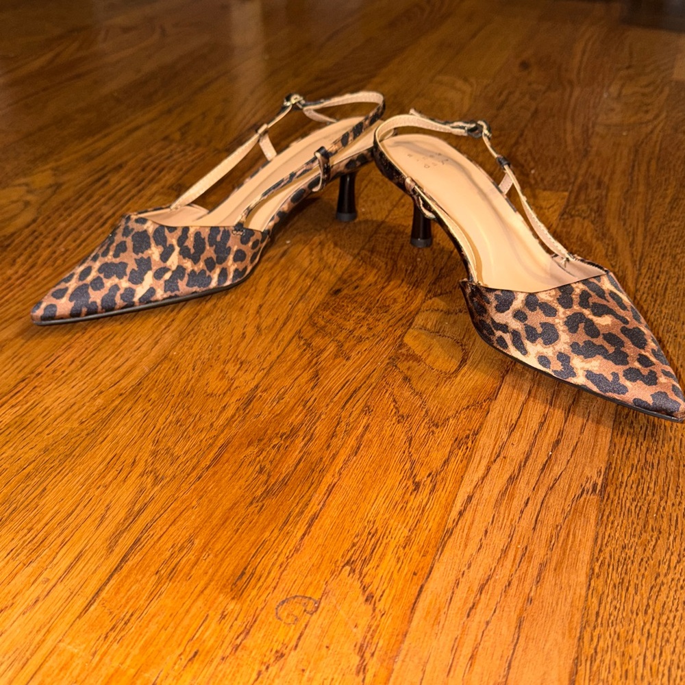 Leopard Print Slingback Flats